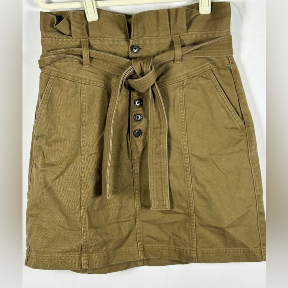 Banana Republic Skirt Paperbag Twill Khaki- size 6 - Picture 3 of 12